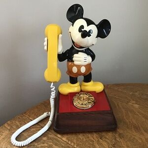 WORKING 1976 Mickey Mouse Vintage Phone Rotary Dial Walt Disney